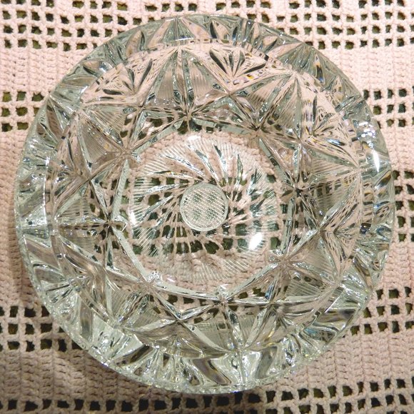 (3 for $20) Cut Lead Crystal Ashtray - Picture 1 of 5